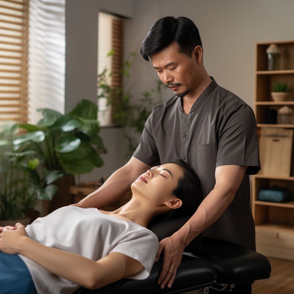 Massage therapy session at New Life Rehab Clinic